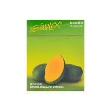 Simplex Super Thin Natural Latex Mango Flavored Condom
